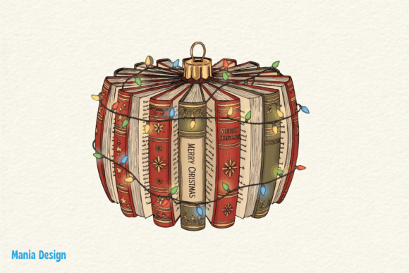 Christmas Book Ornament PNG: A Designer's Festive Asset