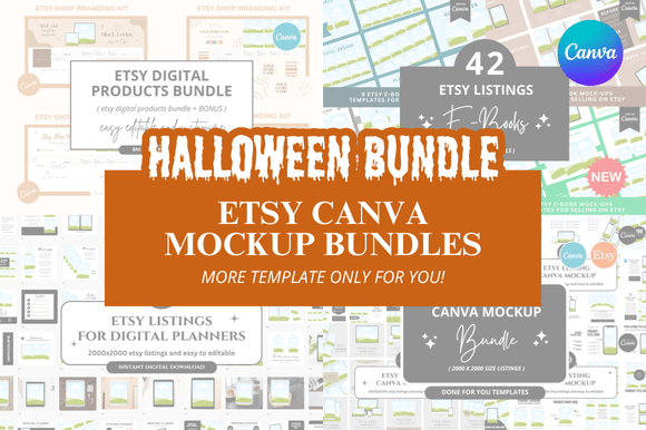 Halloween Etsy Listings Mockup Bundle: Elevate Your Digital Shop