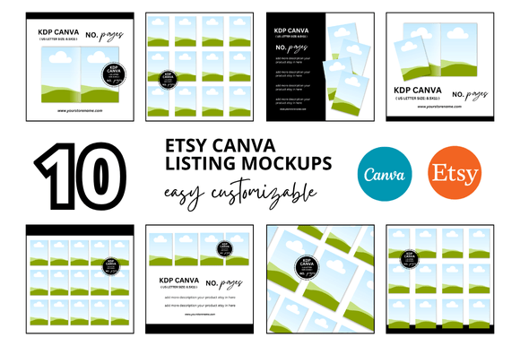 Master Your Etsy Shop: 10 KDP Listings Mockup for Professional Branding