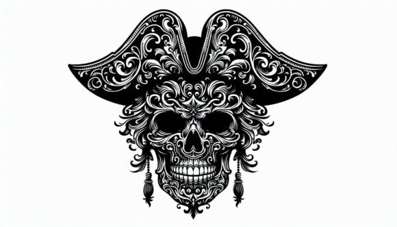 Skull with a Pirate Hat: Bold Visuals for Modern Design