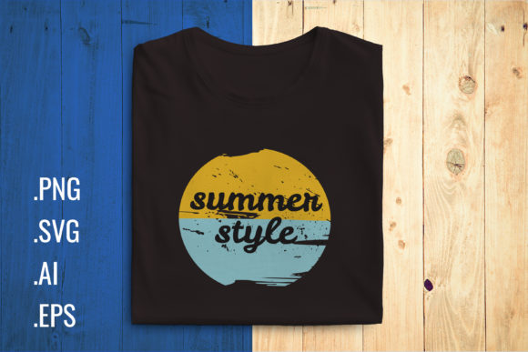 Summer Style Vintage T-Shirt Design 1: A Modern Graphic Asset