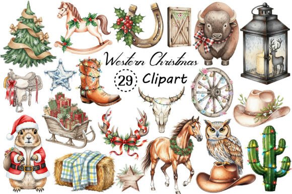Watercolor Western Christmas Clipart: A Designer's Guide